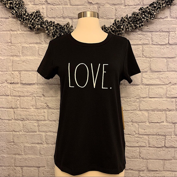 Rae Dunn “LOVE” T-Shirt in Classic Black - Picture 1 of 10
